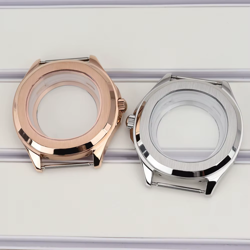 Boîtier de montre en argent/or rose