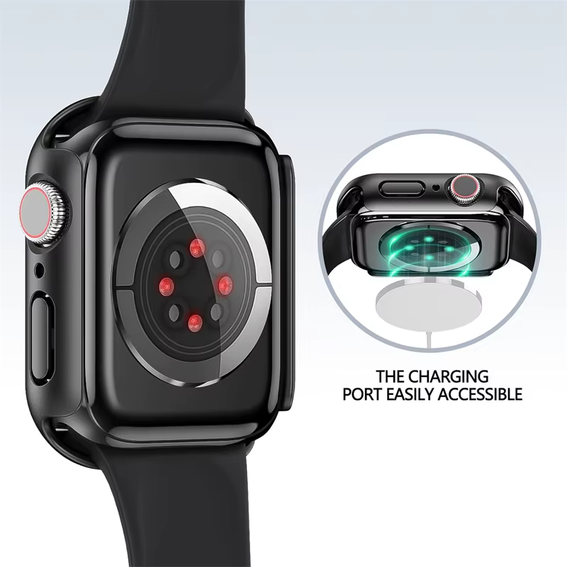 Protecteur d'écran en verre + étui pour Apple Watch 10 9 8 45mm 41mm 44mm 40mm S10 42mm 46mm