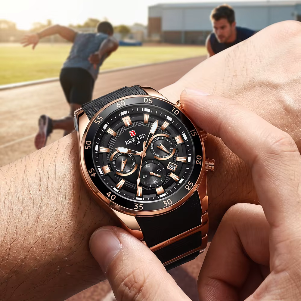 Montres de sport pour hommes à grand cadran
