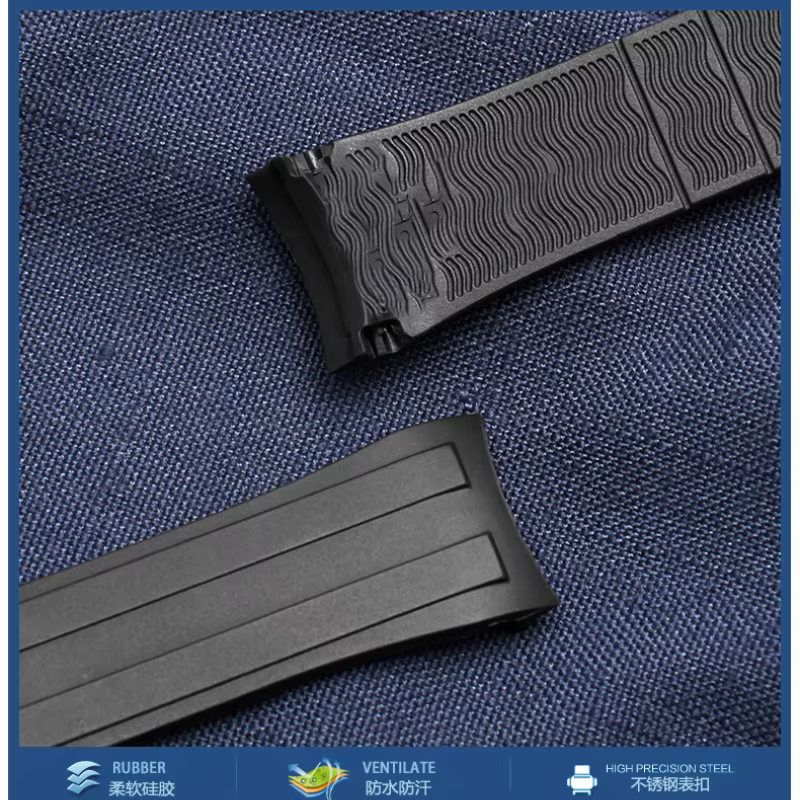 Bracelet de montre en caoutchouc Silicone de haute qualité