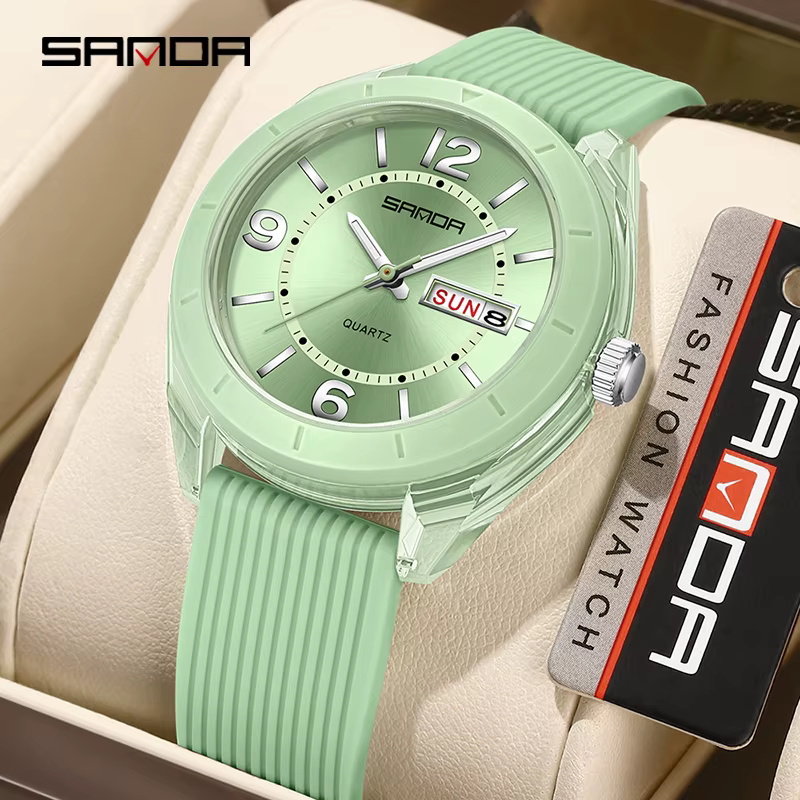 SANDA nouvelle montre à Quartz pour femmes étanche Auto Date semaine élégant luxe dames