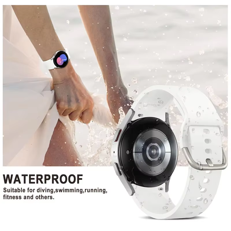 Verre trempé + boîtier + bracelet en Silicone pour Samsung Galaxy Watch 7 6 5 4 40mm 44mm 2 pack housse de protection