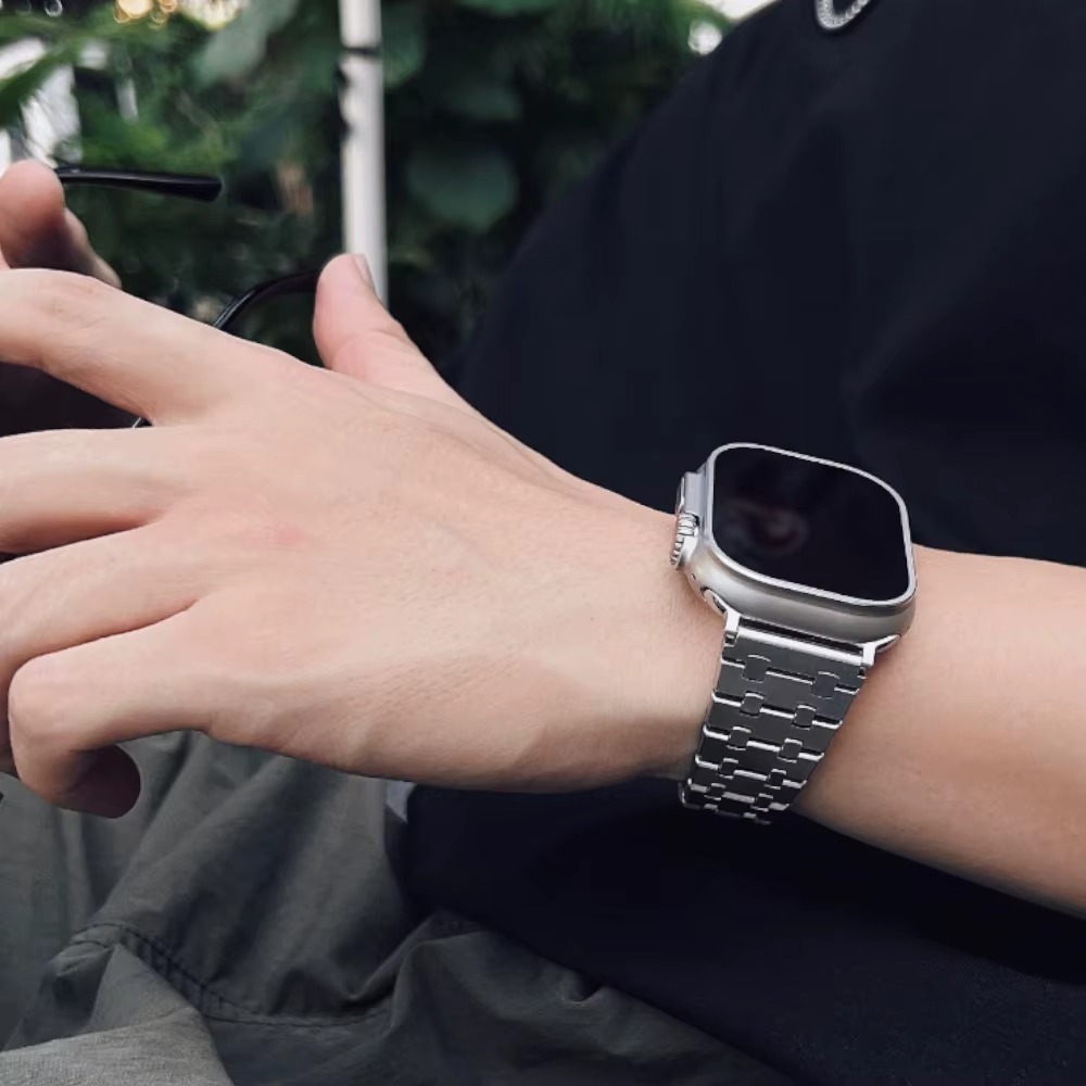 Bracelet en acier inoxydable pour Bracelet de montre Apple Ultra 2 49mm 46mm 45 44mm 41 40 44 38mm Bracelet en métal de luxe IWatch 10 9 8 7 6 SE 5