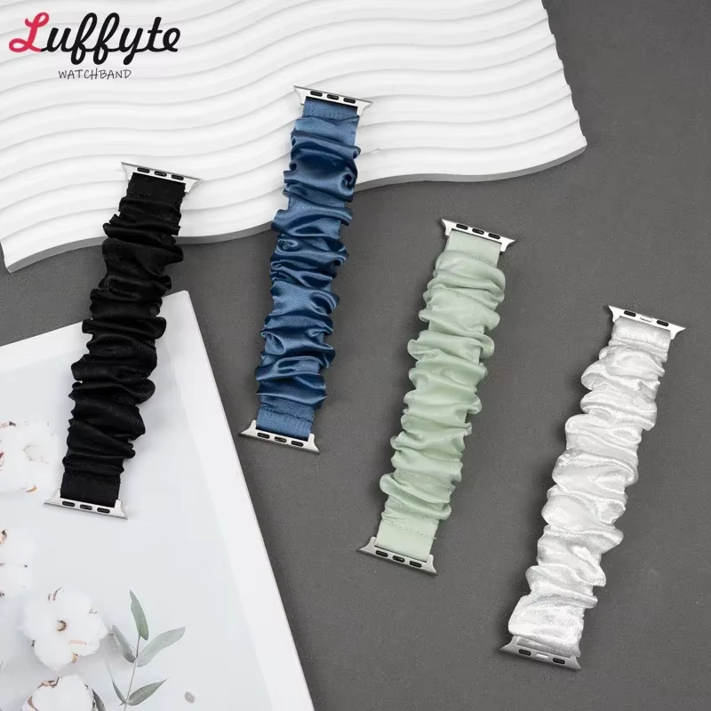 Bracelet femme pour Apple Watch 1-11 Ultra SE 3 2 1 élastique Scrunchie Bracelets pour Iwatch 38-49mm accessoires de montre