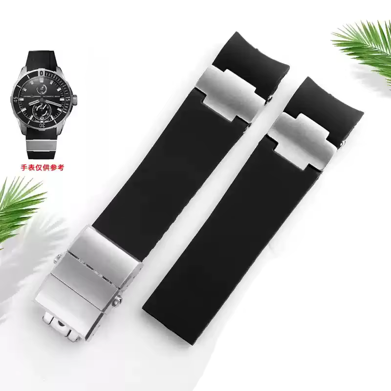 25mm * 12mm accessoires de montre étanche en caoutchouc de Silicone bracelet
