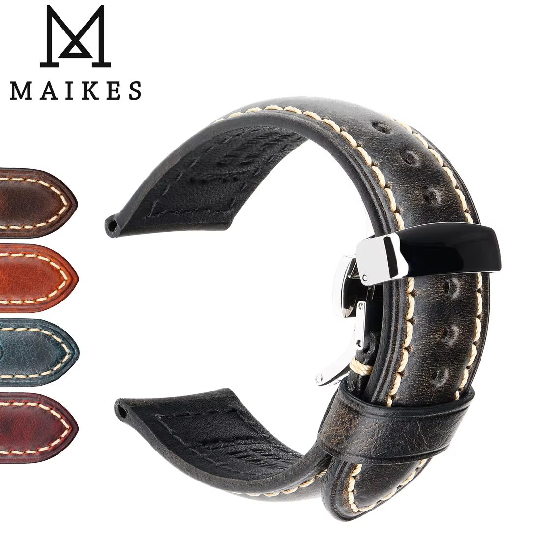 Maikes bracelet de montre fait à la main 20mm 22mm 24mm