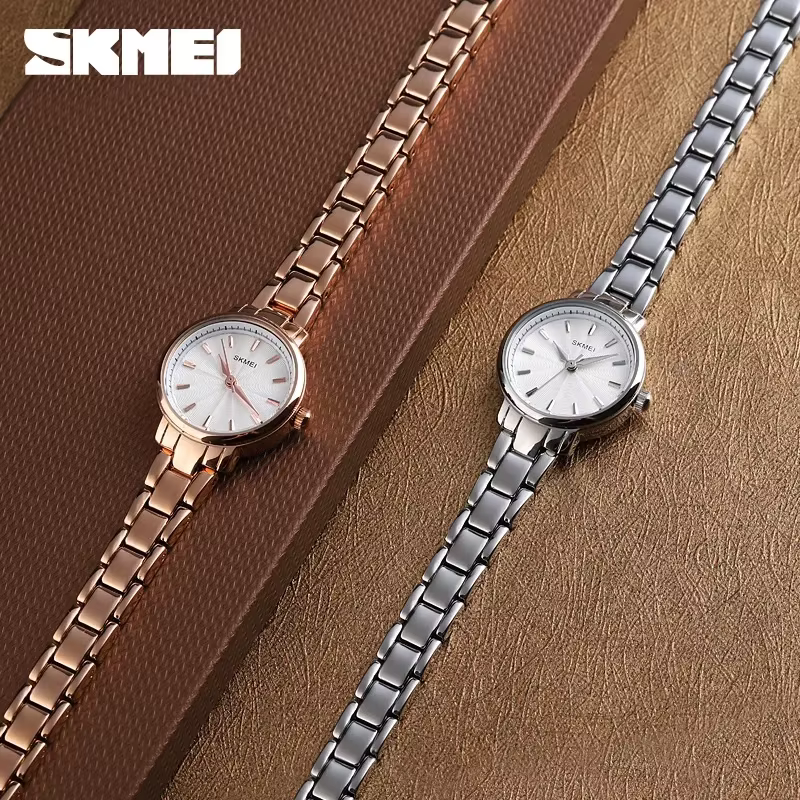 SKMEI 1410 poignet étanche en acier inoxydable femmes montres de luxe Montre Femme