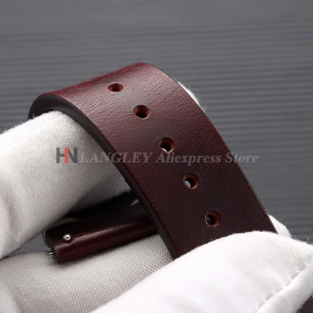 Bracelet en cuir huilé vintage 18mm 20mm 22mm pour montres Seiko et Omega