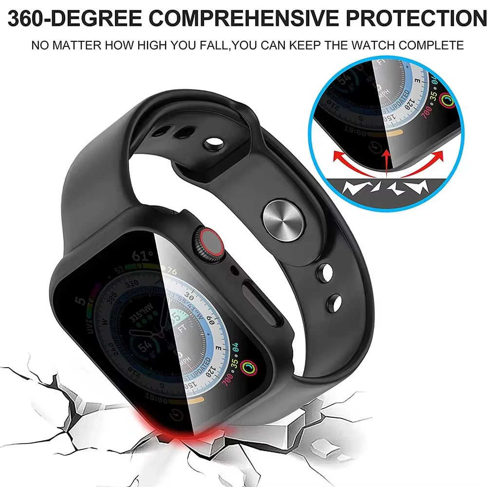 Verre de confidentialité + étui pour Apple Watch 10