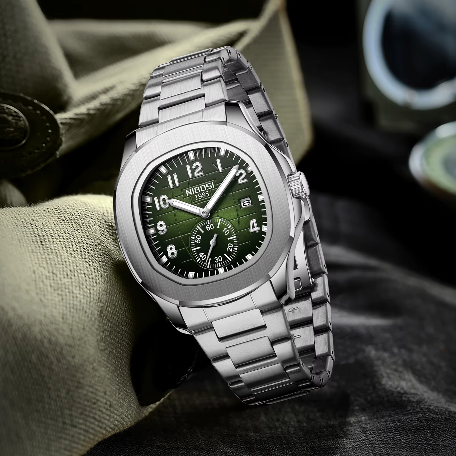 NIBOSI 2025 Nouvelles montres pour homme en acier inoxydable
