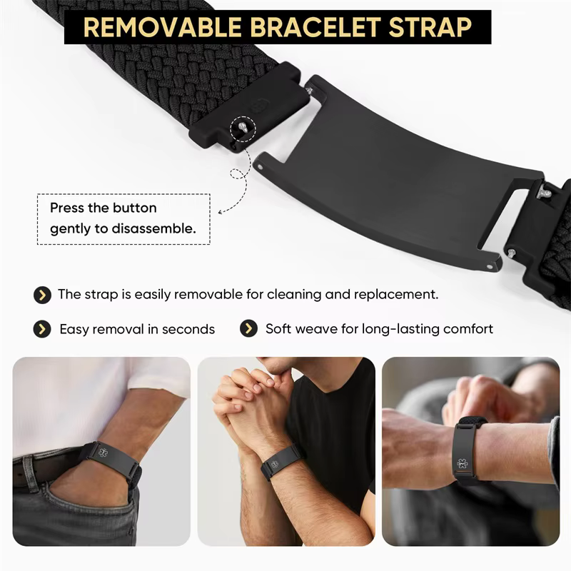 Bracelet d'identification d'alerte médicale personnalisé pour hommes et femmes