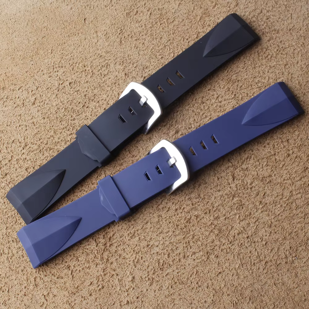 22mm 24mm Bracelet de montre en Silicone en caoutchouc