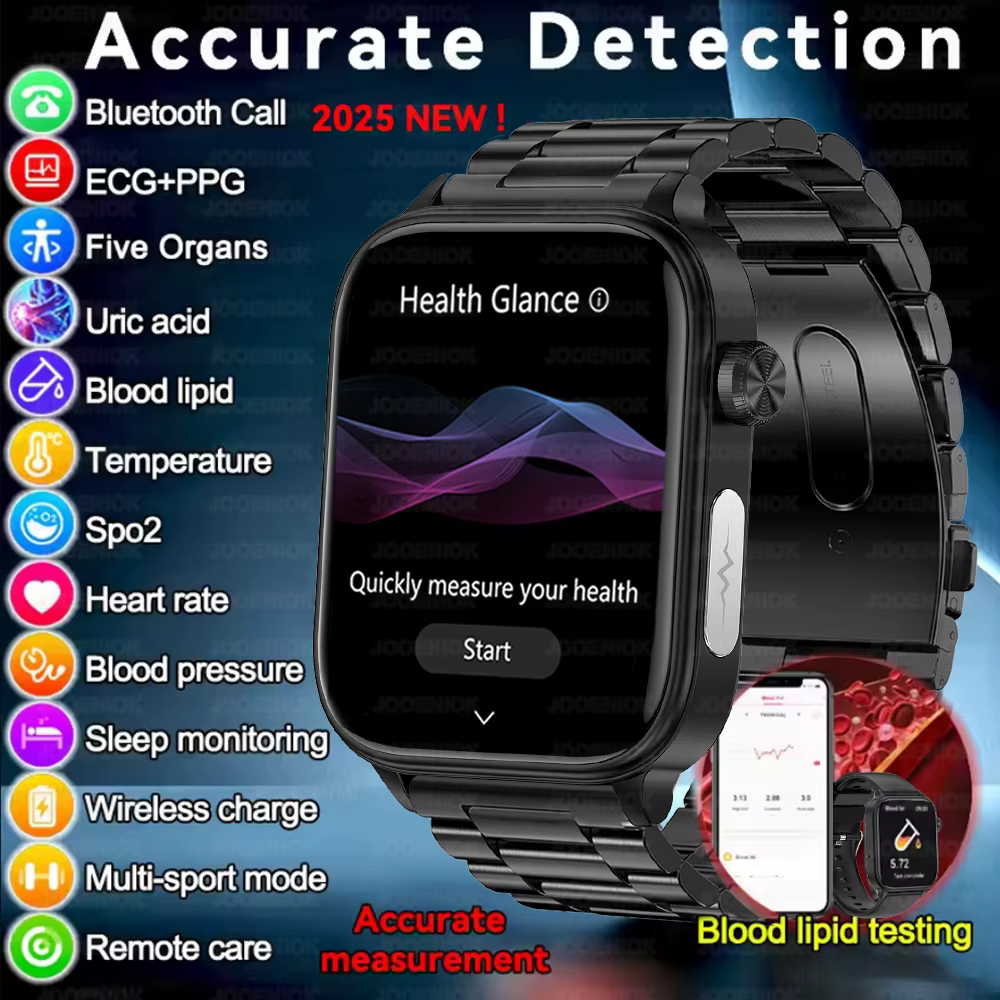 Nouvelle montre connectée 2025 pour hommes et femmes avec surveillance 24h/24 de la santé