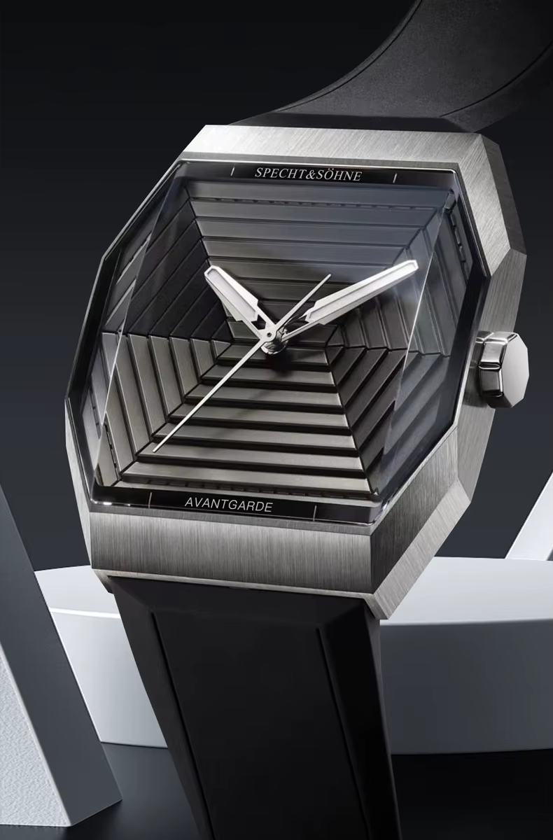 SpecPrint& Söhne-Montre carrée en acier inoxydable pour homme