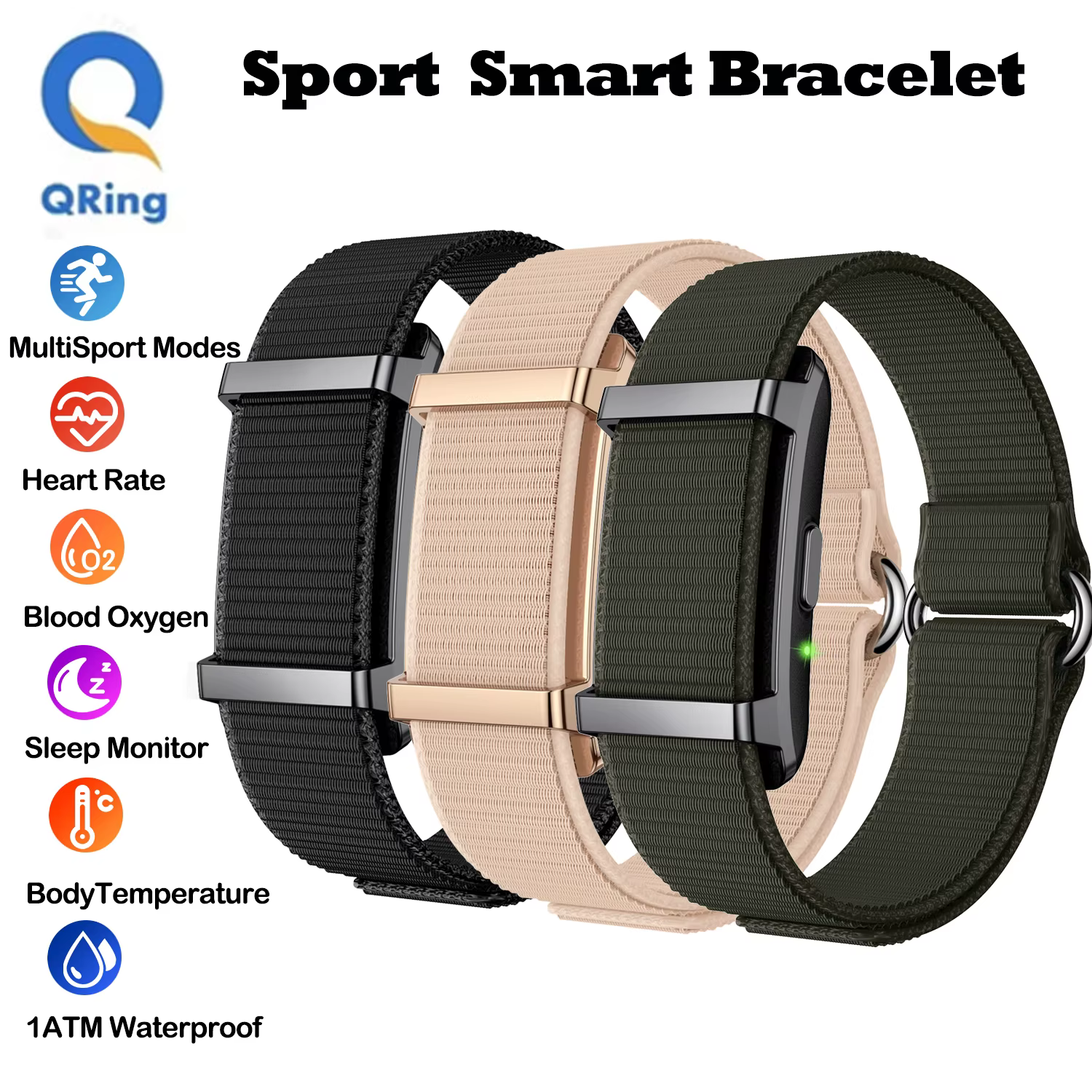 Bracelet intelligent, moniteur de fréquence cardiaque