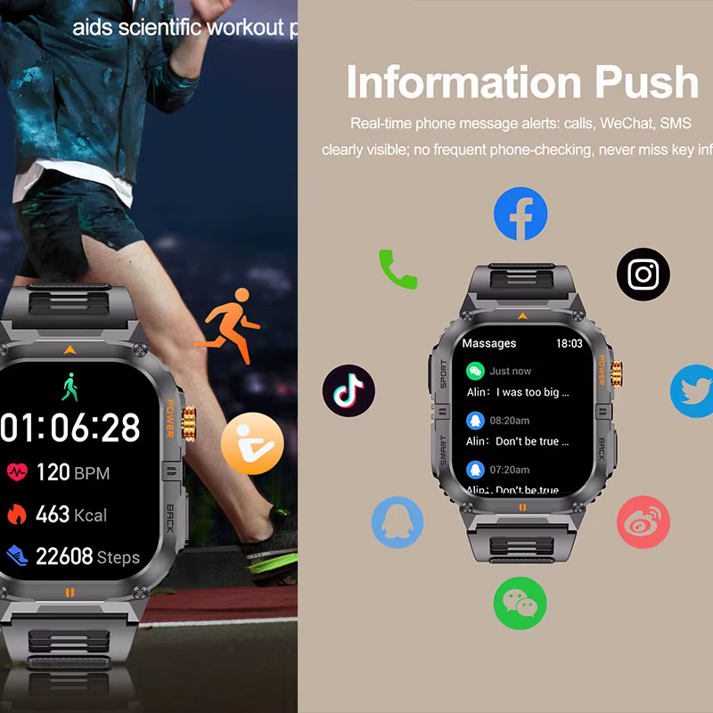 Montre connectée sportive 2026 avec écran HD 2