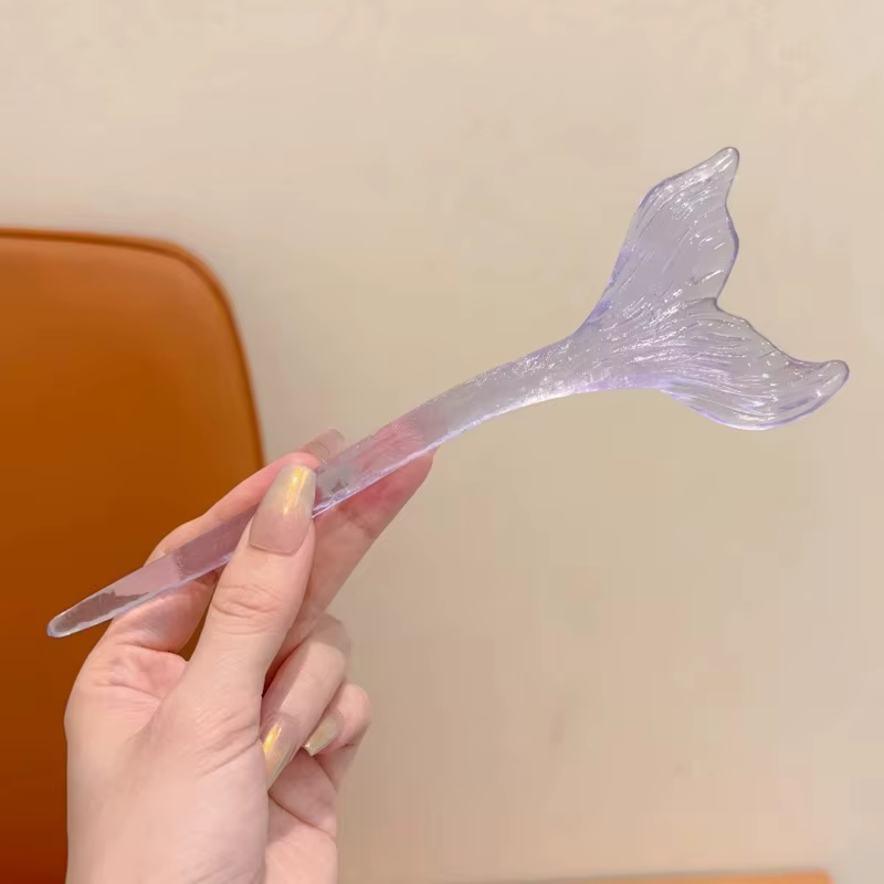 Accessoire capillaire chinois unique en forme de queue de sirène, épingle à cheveux en acrylique exquise pour événements orientaux, Cheongsam, ou pour l'inauguration de la maison