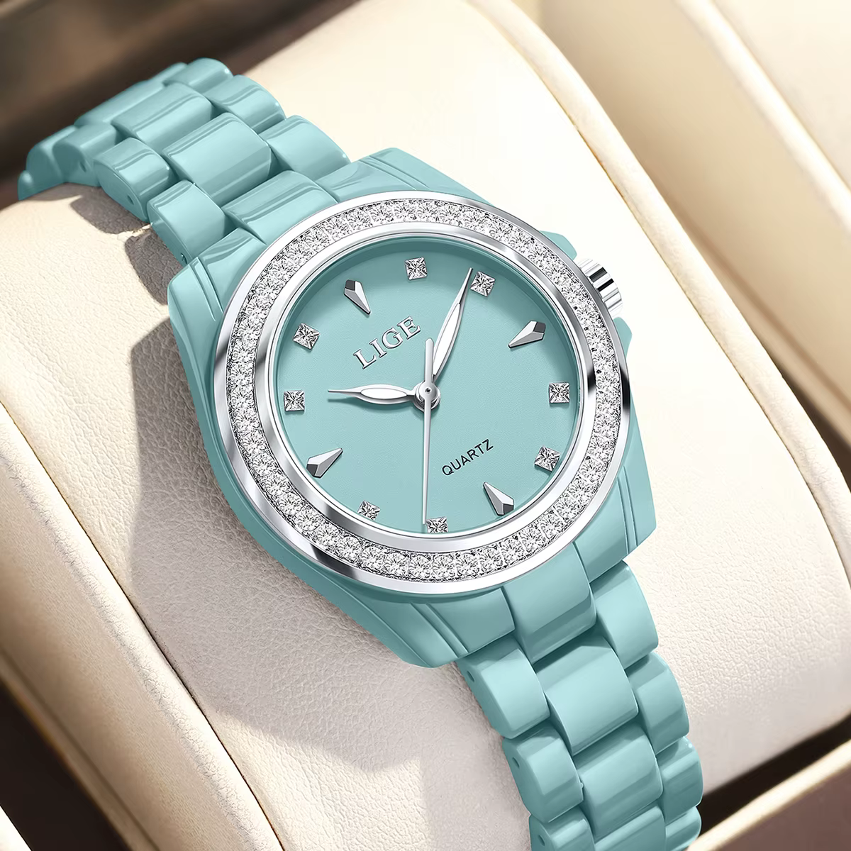 LIGE montre pour femme 2026 nouvelle céramique élégante