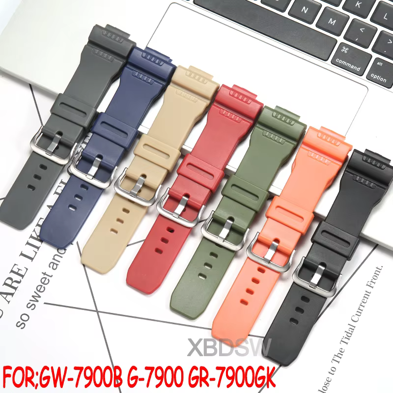 Bracelet de remplacement en résine pour montre homme Casio 10330771 GW-7900