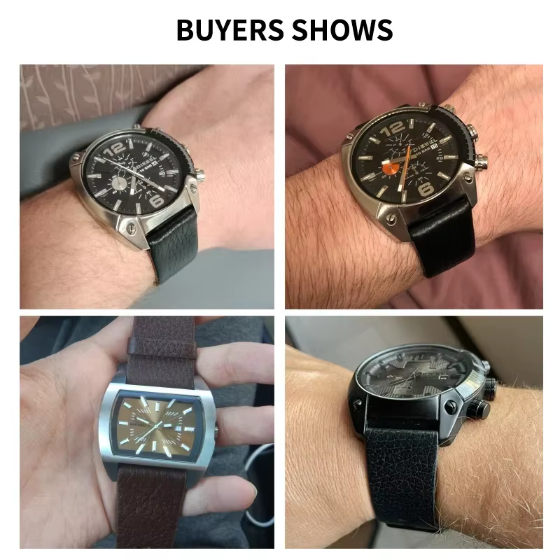 Bracelet de montre en cuir véritable haut de gamme pour montre Diesel
