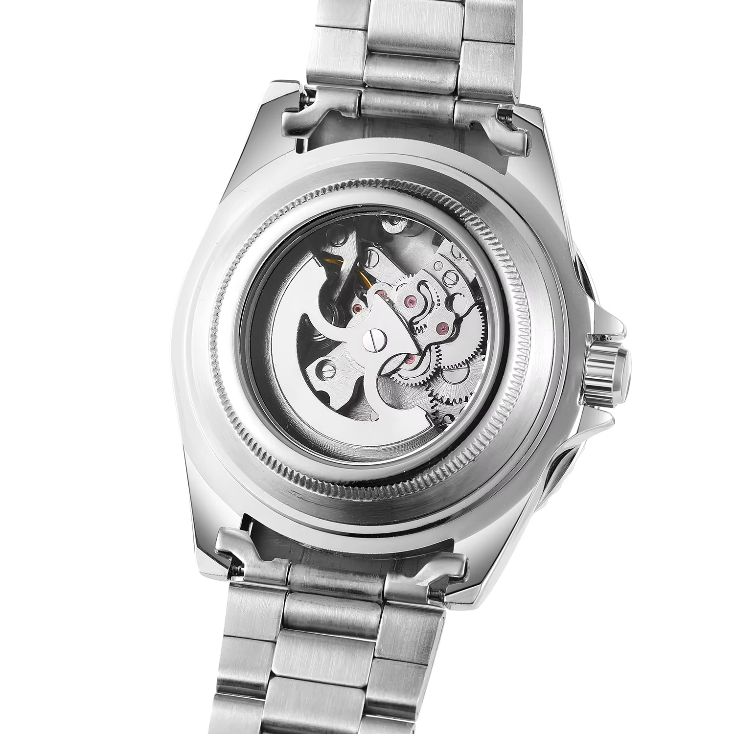 T-WINNER classiques diamants colorés montres mécaniques pour hommes mouvement automatique 3ATM étanche en acier inoxydable haut de gamme de luxe