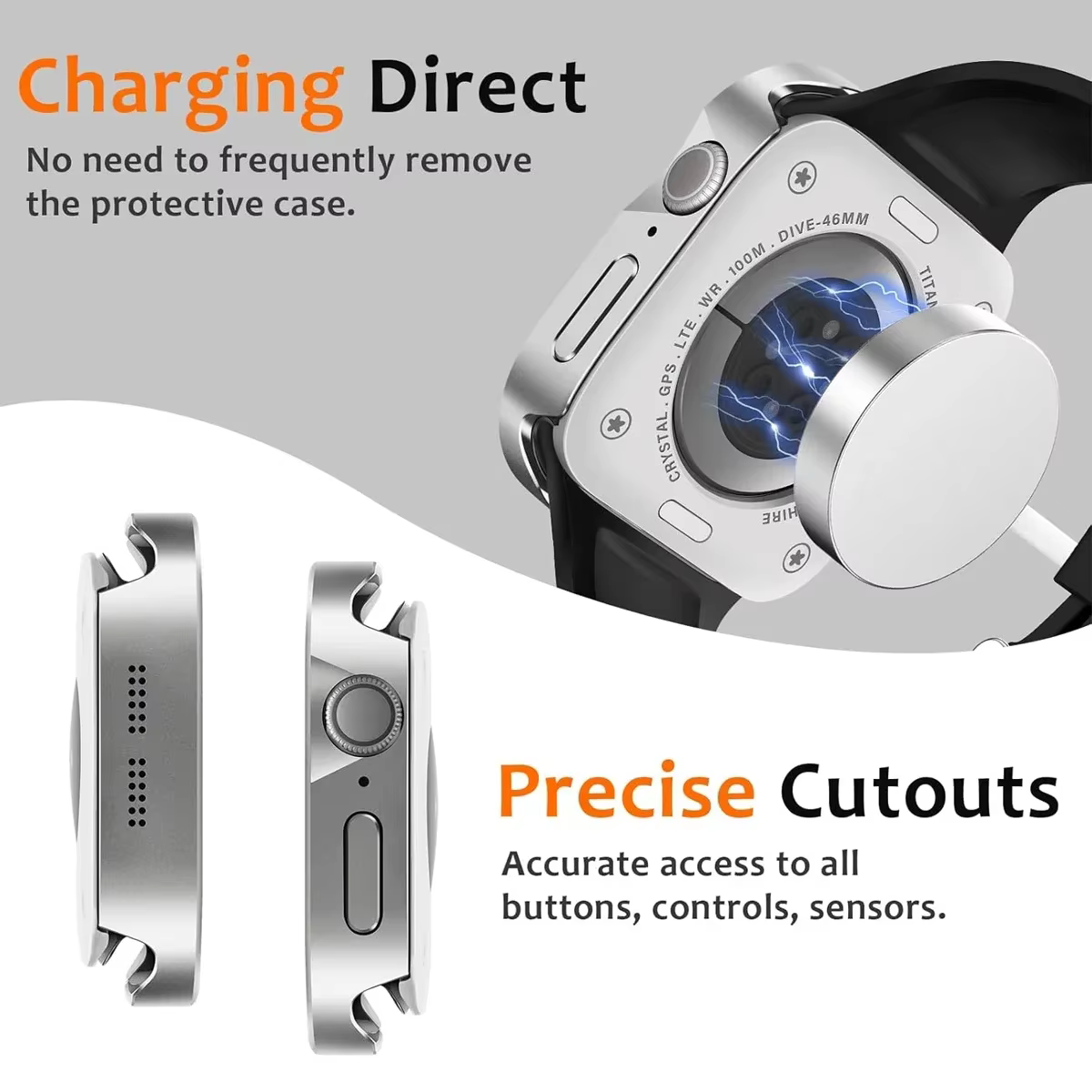 Boîtier en alliage d'aluminium Anti-chute pour Apple Watch Ultra 3/2 49mm 46mm 45mm 42mm
