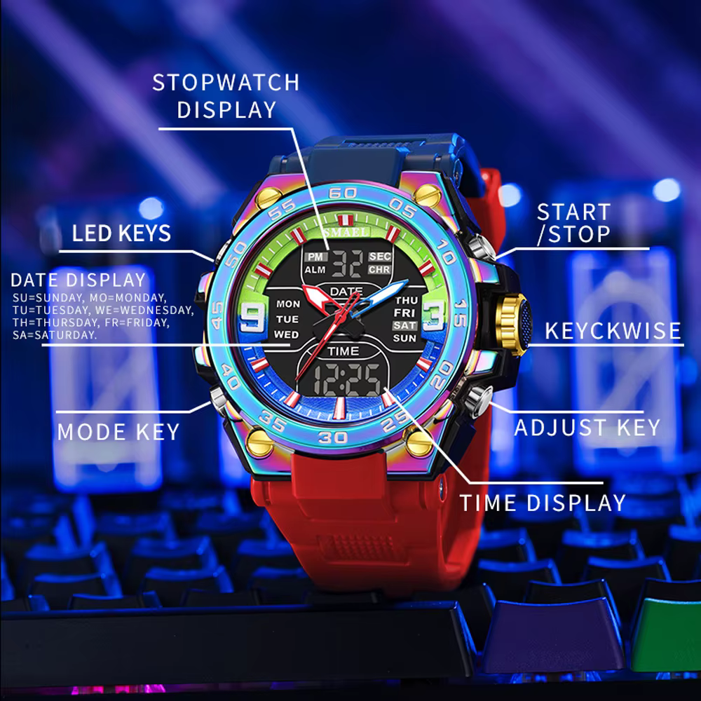SMAEL Nouvelle Montre Digitale Militaire pour Homme