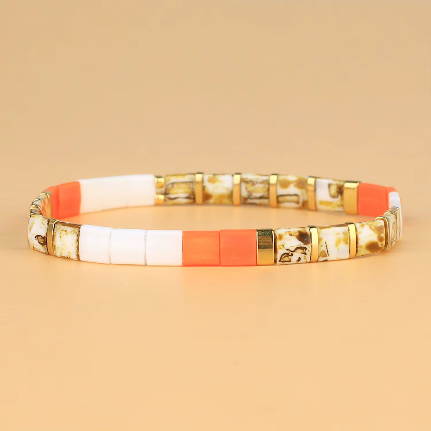 C.QUAN CHI été TILA Bracelets mode Bijoux pour femmes, Bracelets de perles TILA extensibles faits à la main, bijoux simples pour filles