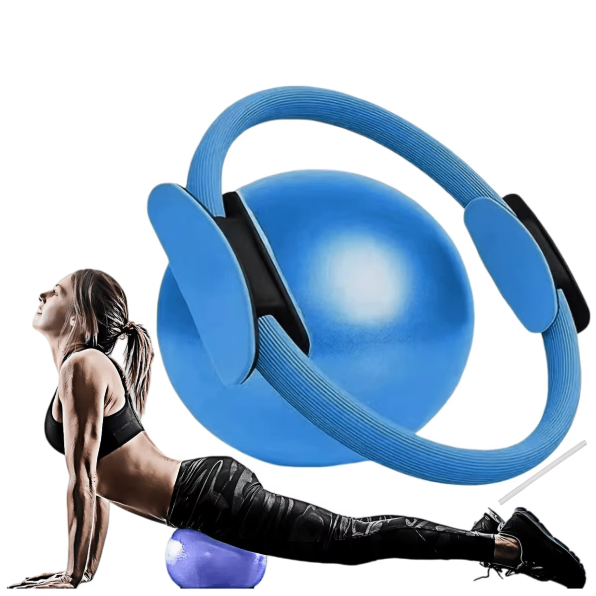 Ensemble de yoga mixte 2 pièces, ballon de Pilates souple de 9 pouces, kit essentiel de Pilates (unisexe) – Le ballon d'exercice idéal de petite taille