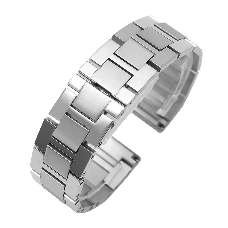 Pour Cartier Tank Solo Ronde série bracelet de montre en acier chaîne