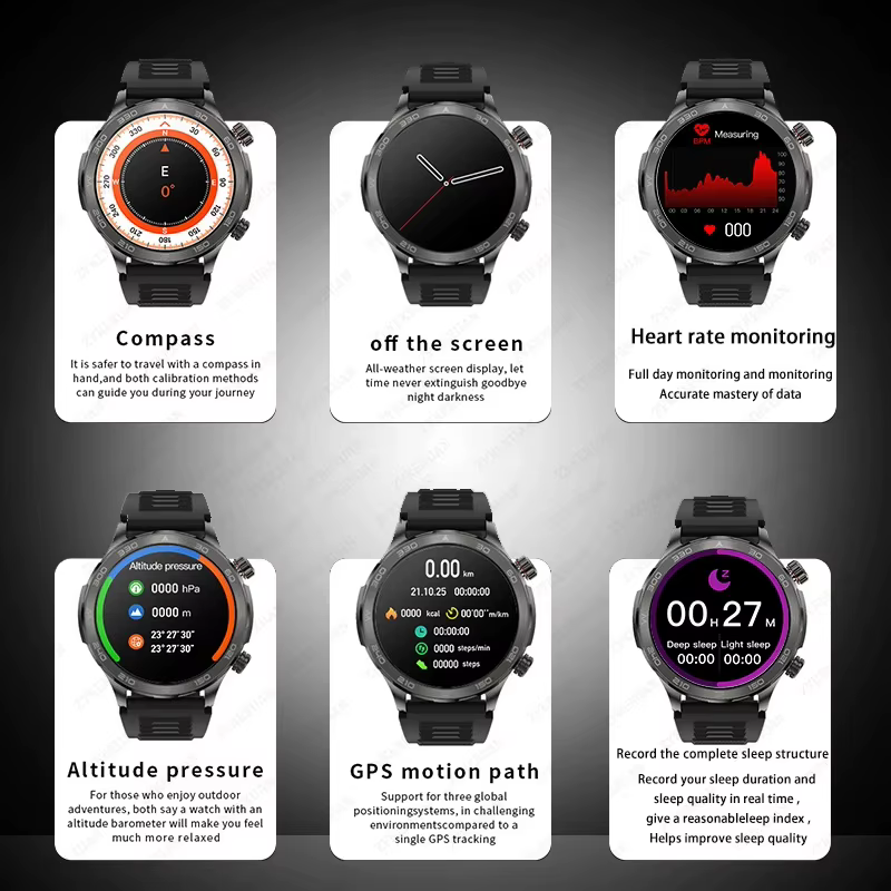 Nouvelle montre connectée GPS pour hommes