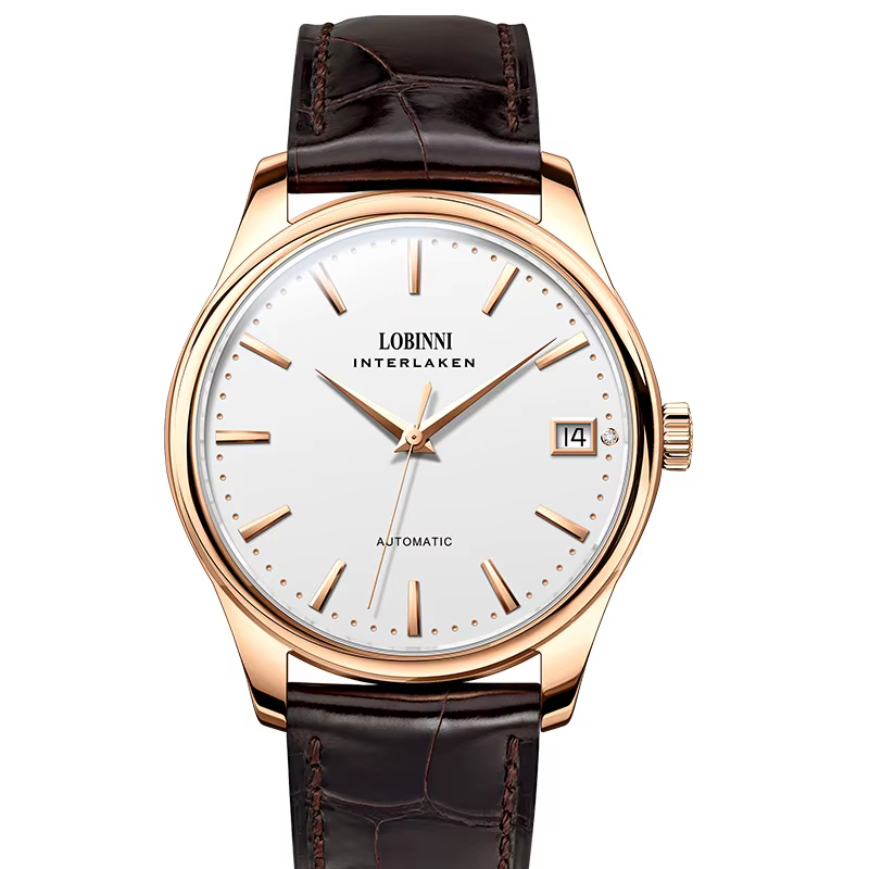 LOBINNI mode femmes montre-bracelet 50 m bracelet en cuir résistant à l'eau montres automatiques de luxe