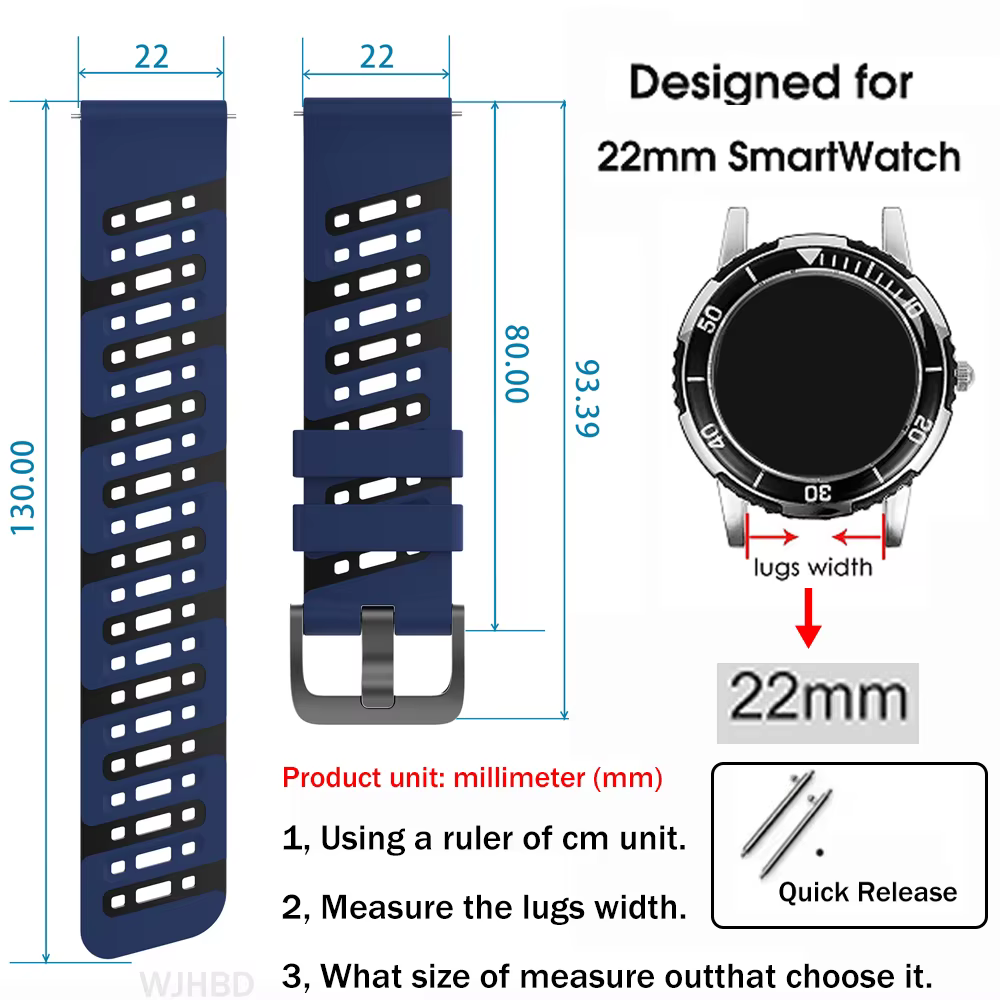 Bracelet de sport respirant pour Garmin Venu 2/3/4 45mm Vivoactive 4 Forerunner 570 47mm 255 M 265