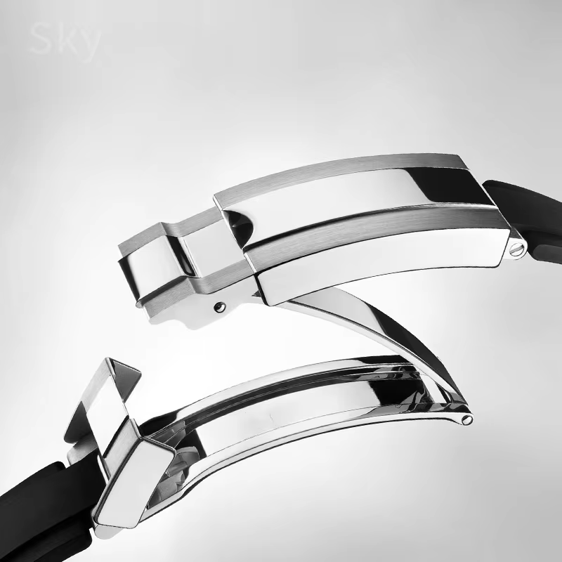 Bracelet de montre à boucle papillon en acier inoxydable pour Rolex Black Water Ghost Green Submariner Daytona hommes