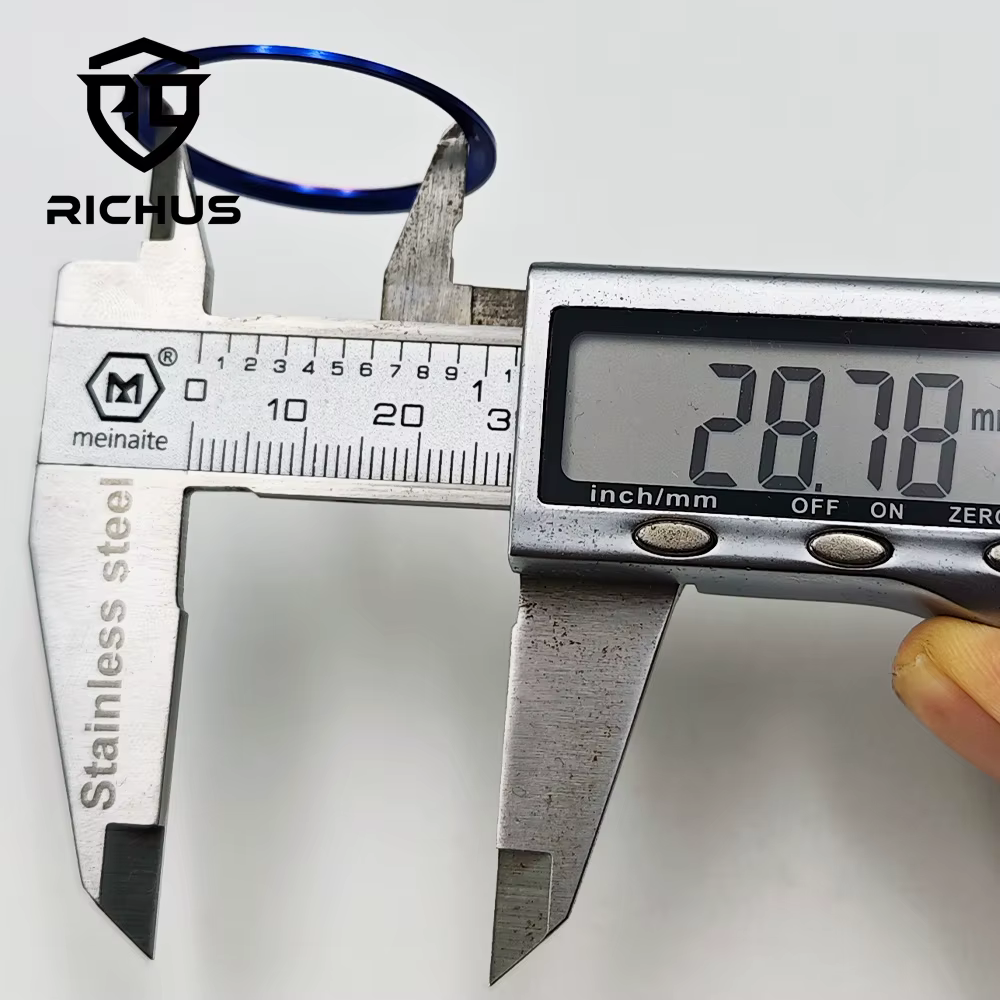 RICHUS 34mm * 28.8mm lunette en céramique de haute qualité noir bleu