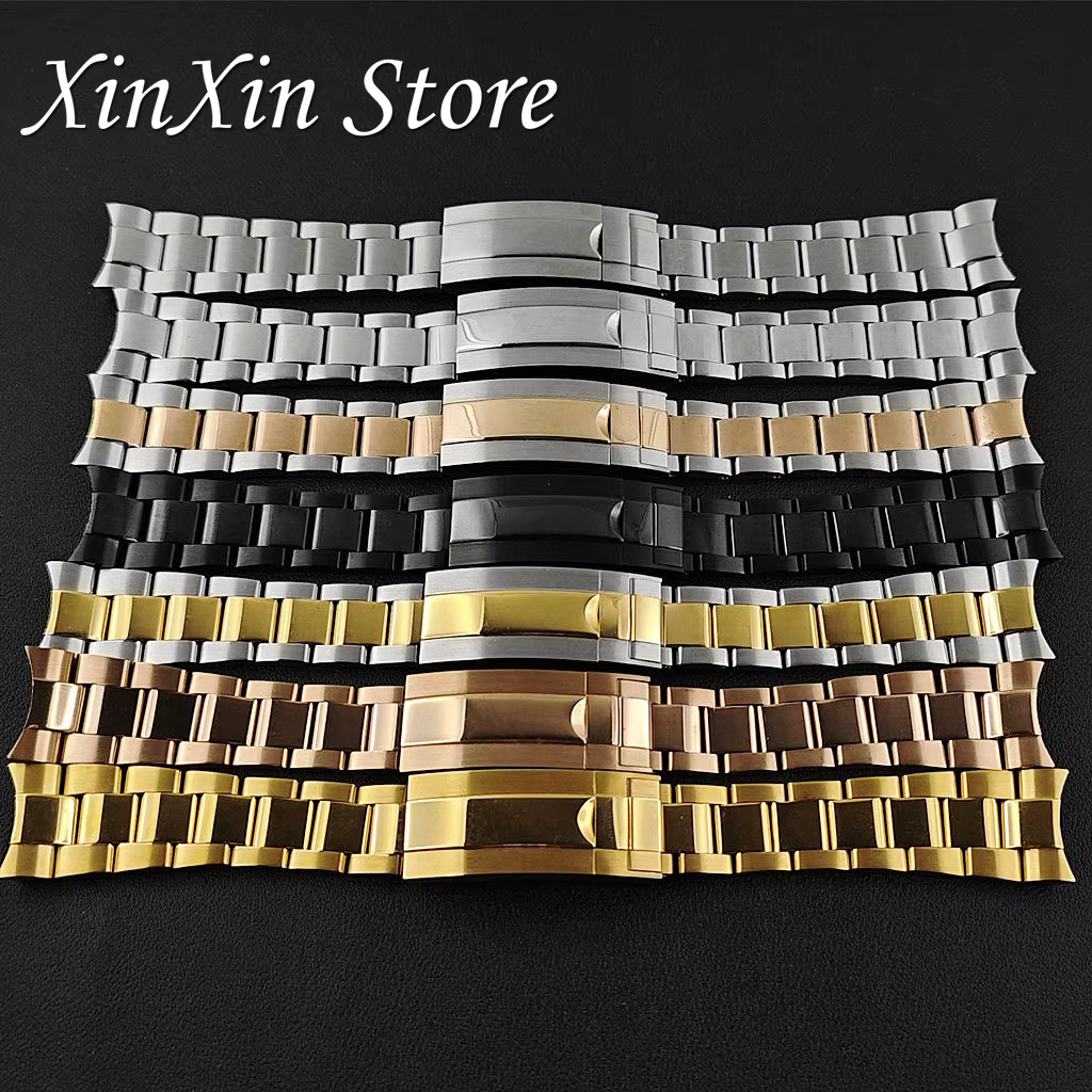 Bracelet de montre de haute qualité en acier inoxydable massif 904L brossé et poli