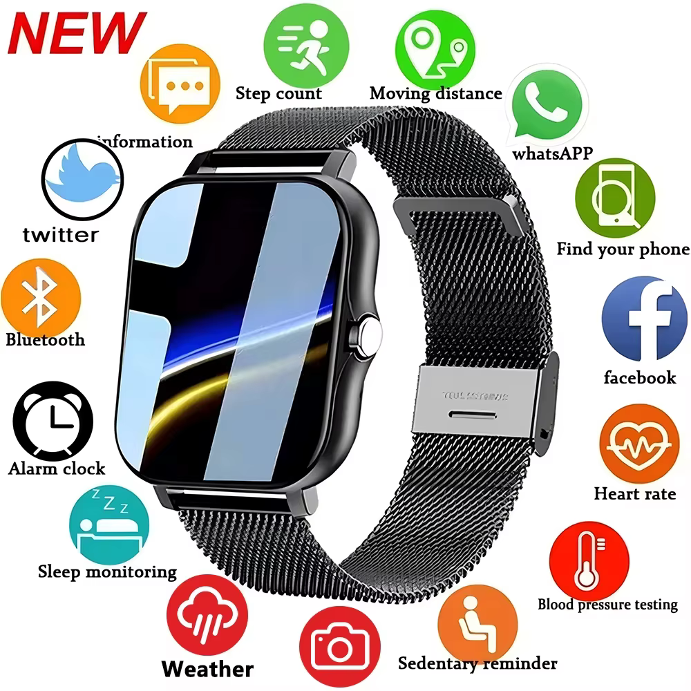 LAXASFIT 2025 nouvelle montre intelligente pour hommes femmes cadeau plein écran tactile sport Fitness