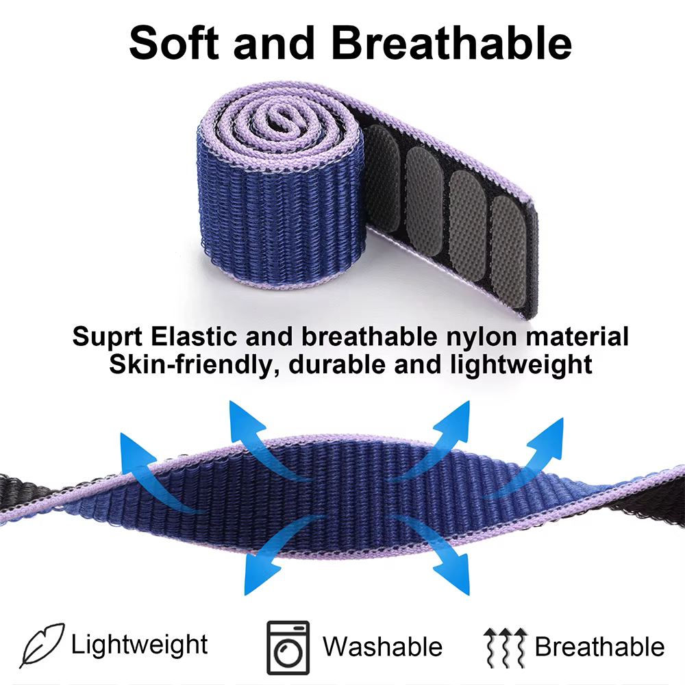 Bracelet en Nylon à boucle à crochet pour Garmin S62/Epix Gen 2/Forerunner 965 955 Solar 945 LTE 935