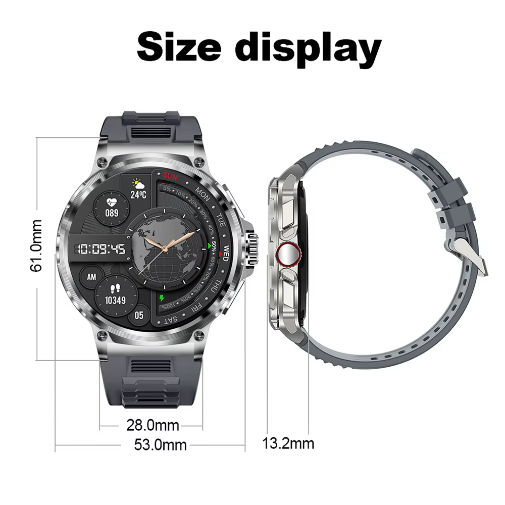 2025 nouveau militaire GPS V69 montre intelligente hommes 1.85 pouces 710 mAh fréquence cardiaque GPS sport IP68 étanche Bluetooth parler Smartwatch homme