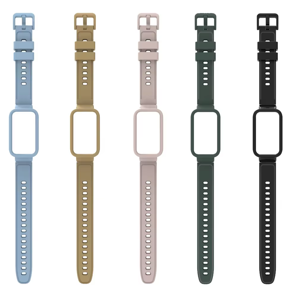 Bracelets en Silicone intégrés + étui pour Xiaomi Smart band 9 8 Bracelet actif