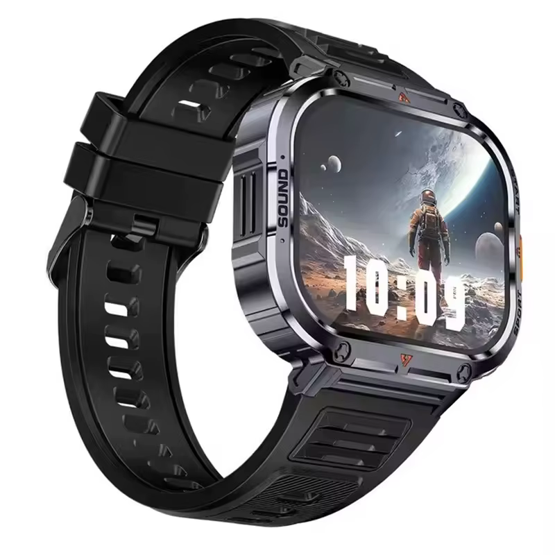 Montre intelligente 2 pouces Ultra grand écran NX23 lumière LED lampe de poche BT appel AI voix 400mAh hommes Fitness sport Tracker Smartwatch