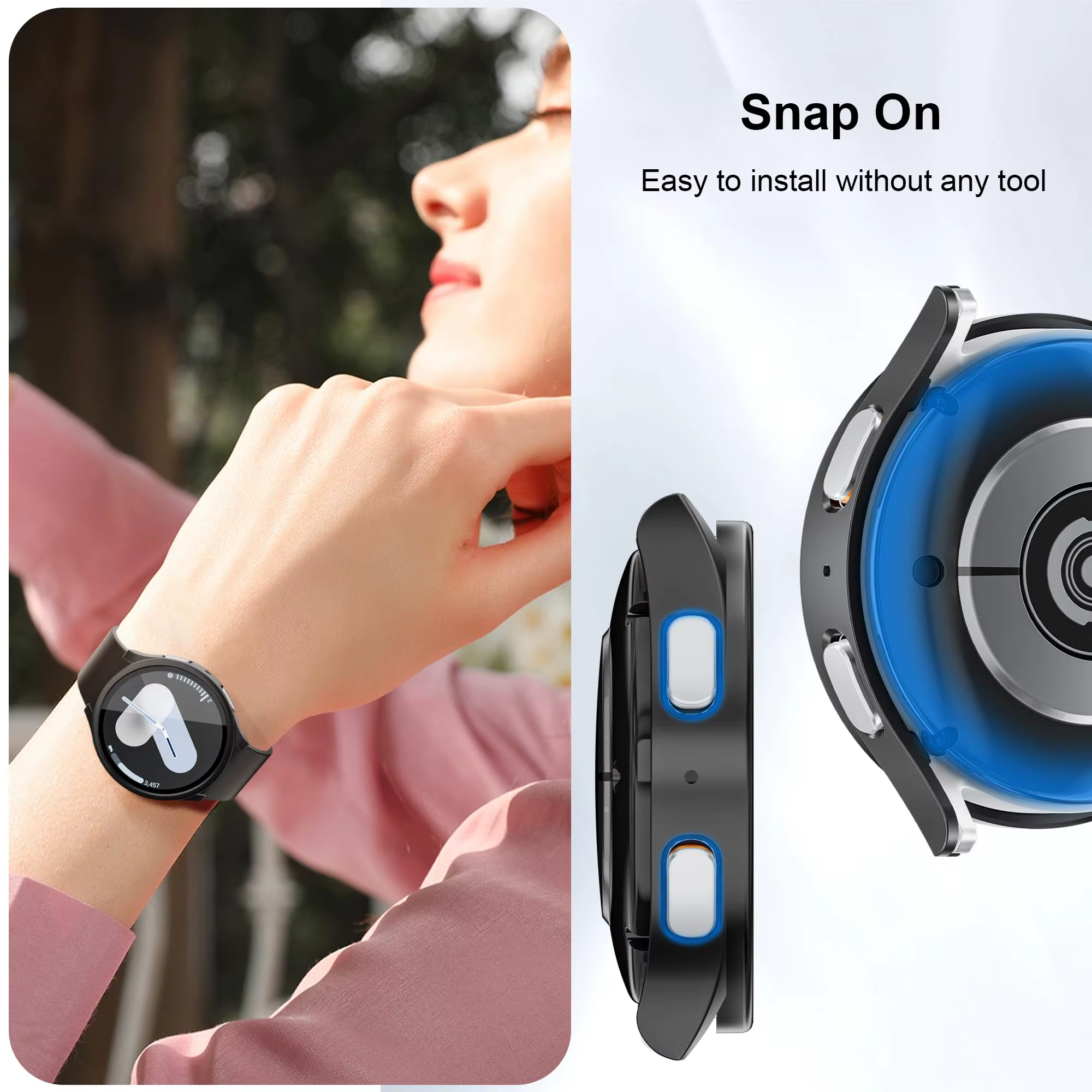 Verre + PC étui pour samsung Galaxy montre 7 6 5 4 44mm 40mm accessoires tout autour Anti-chute pare-chocs couverture watch7 4 protecteur d'écran