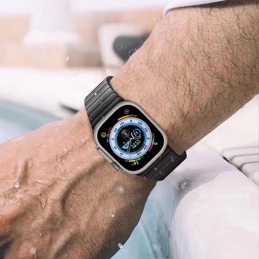Bracelet à maillons 1:1 Original pour Apple Watch Ultra 2 49mm 9 8 7 Se 6 5 4 45mm 44mm 41mm 40mm