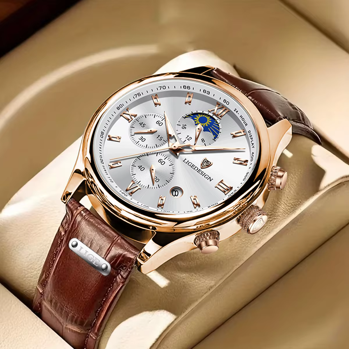 Nouvelles montres pour hommes LIGE Top marque de luxe