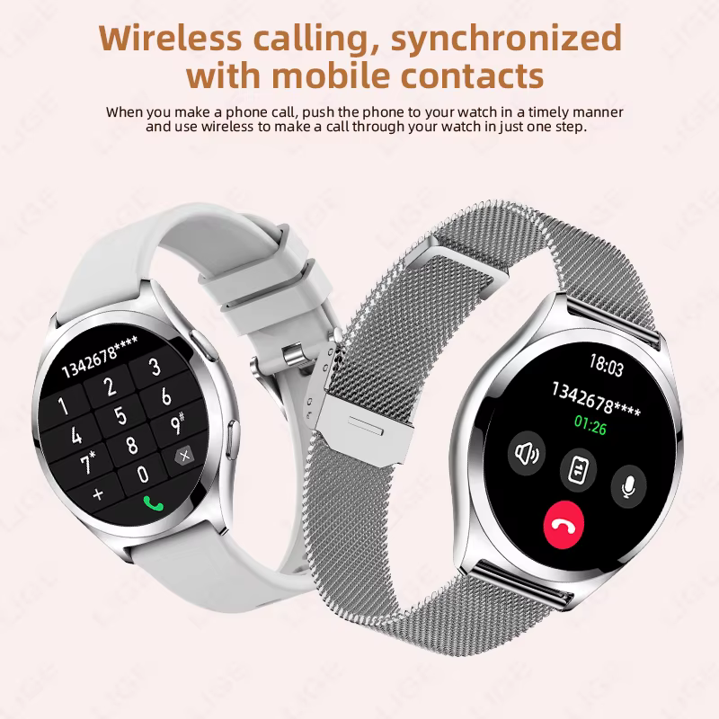 LIGE nouvelle montre intelligente femmes 1.27 ''écran HD étanche Bluetooth appel Bracelet Sport Fitness surveillance de la santé Smartwatch dames