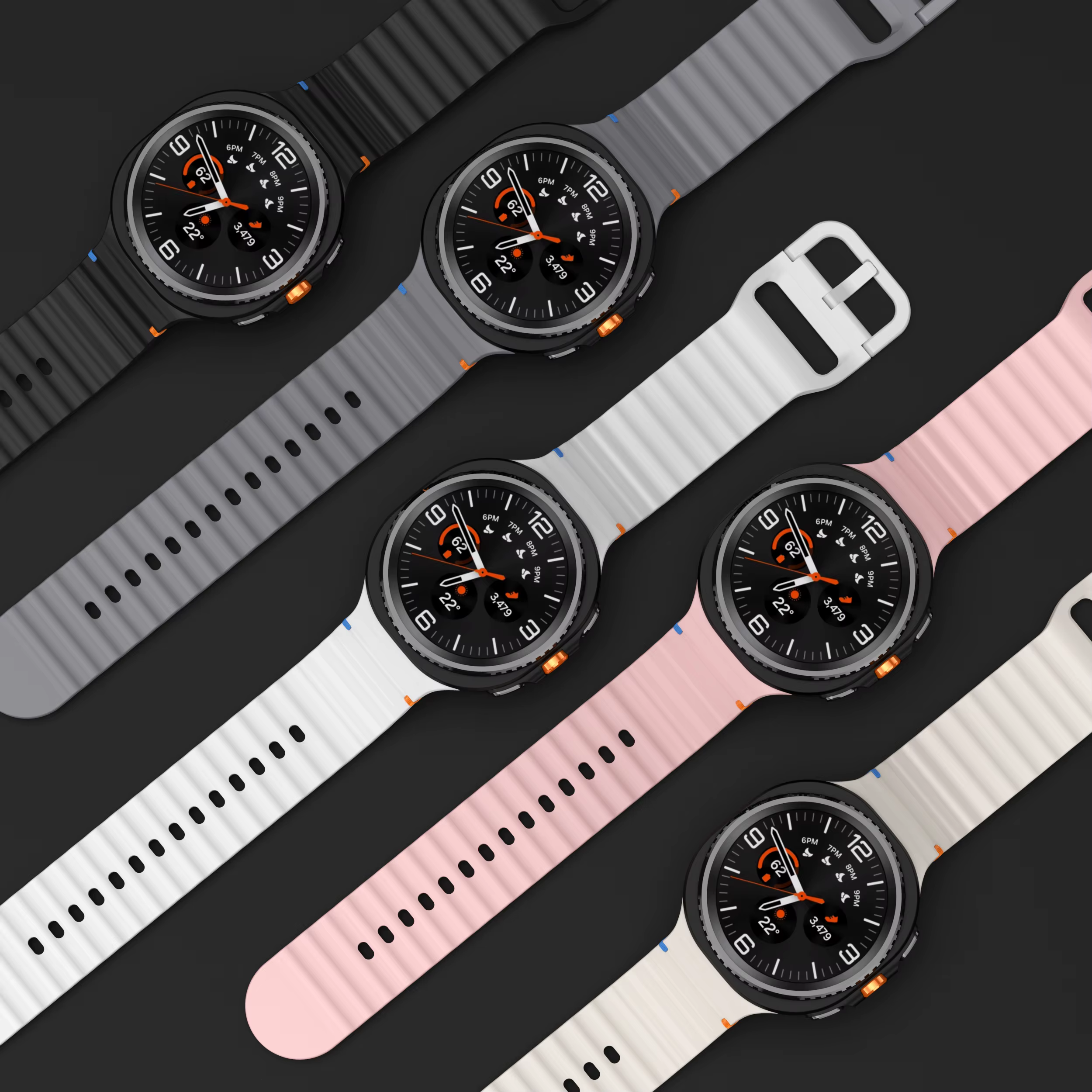 Bracelet de sport océan en Silicone pour Samsung Galaxy Watch8