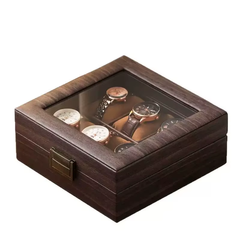 Boîte de rangement de montre haut de gamme avec cuir