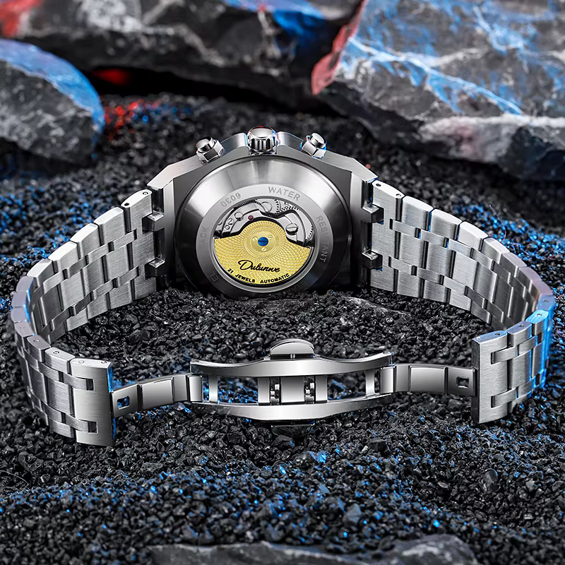 DULUNWE montres de Sport de marque supérieure avec Tourbillon bracelet en caoutchouc cadran multifonction
