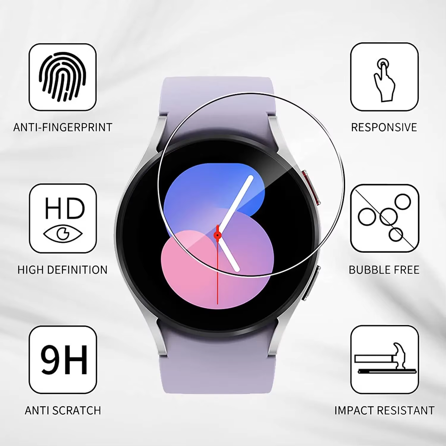 Protecteur d'écran pour Samsung Galaxy Watch 6 5 4 40MM 44mm Classic 43 47mm 42MM 46MM