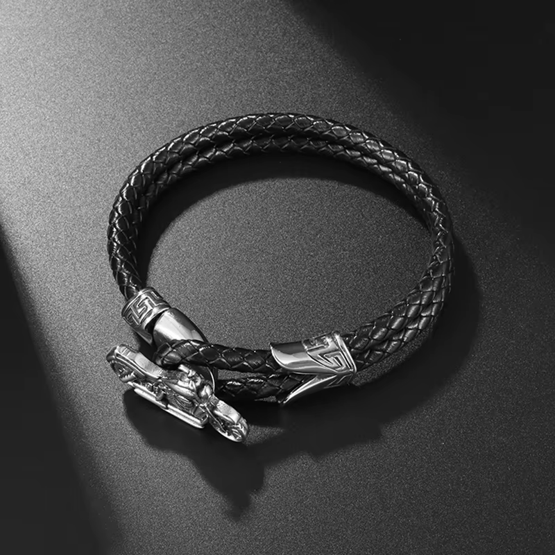Bracelet de moto en cuir pour homme